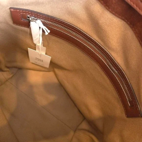 Madewell The Essential Belted Bucket Tote Brown suede belt bag - Picture 4 of 8